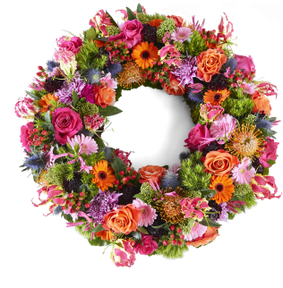Rouwwerk Oneindige kleuren - Krans Rouwwerk Oneindige kleuren - Krans