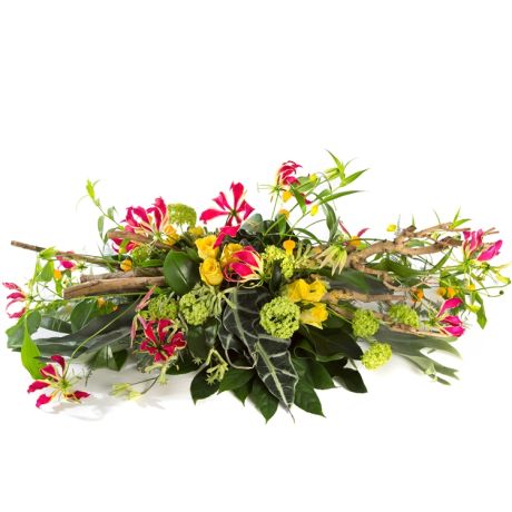 Rouwwerk Rouwarrangement gloriosa Rouwwerk Rouwarrangement gloriosa